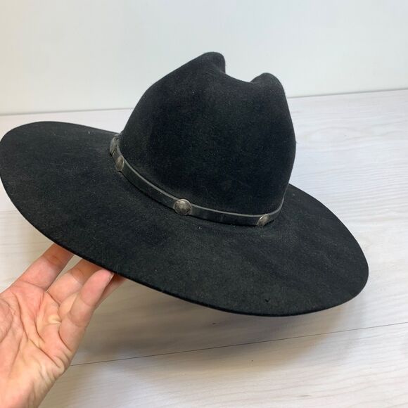 STETSON Cowboy Hat Black 4X Beaver F2194 Buffalo 2837 - Picture 5 of 12